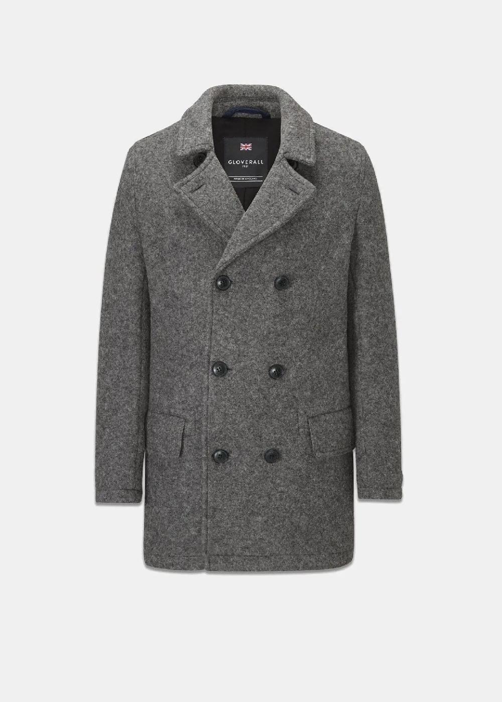 gloverall Men's Spring Peacoat Grey