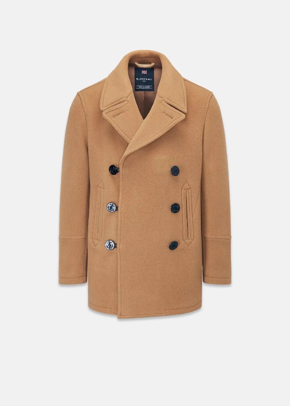 gloverall Men's Tennyson Peacoat Camel