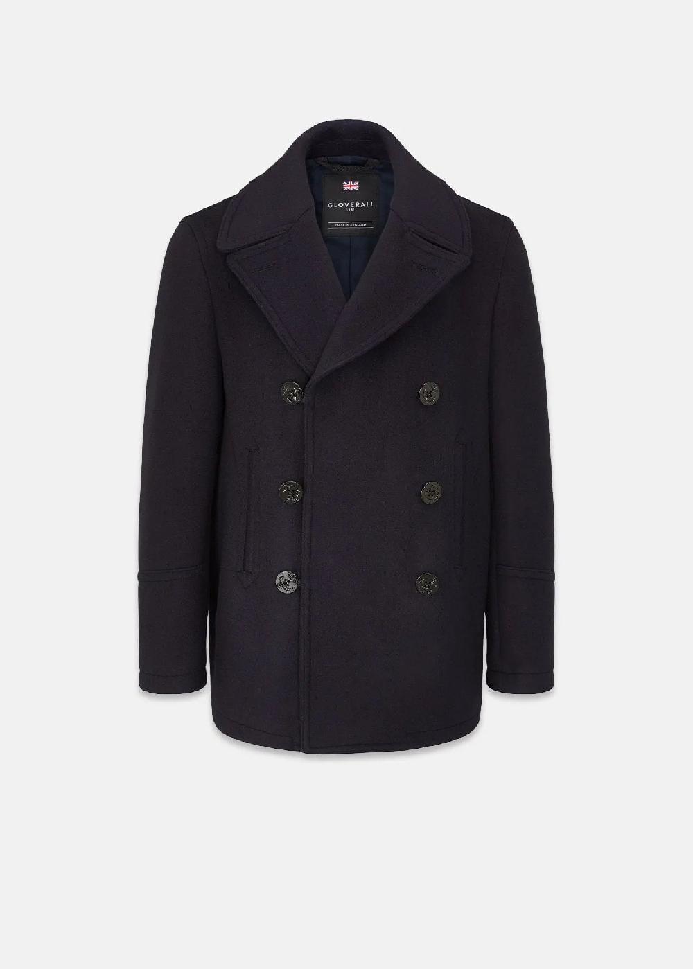 gloverall Men's Tennyson Peacoat Navy