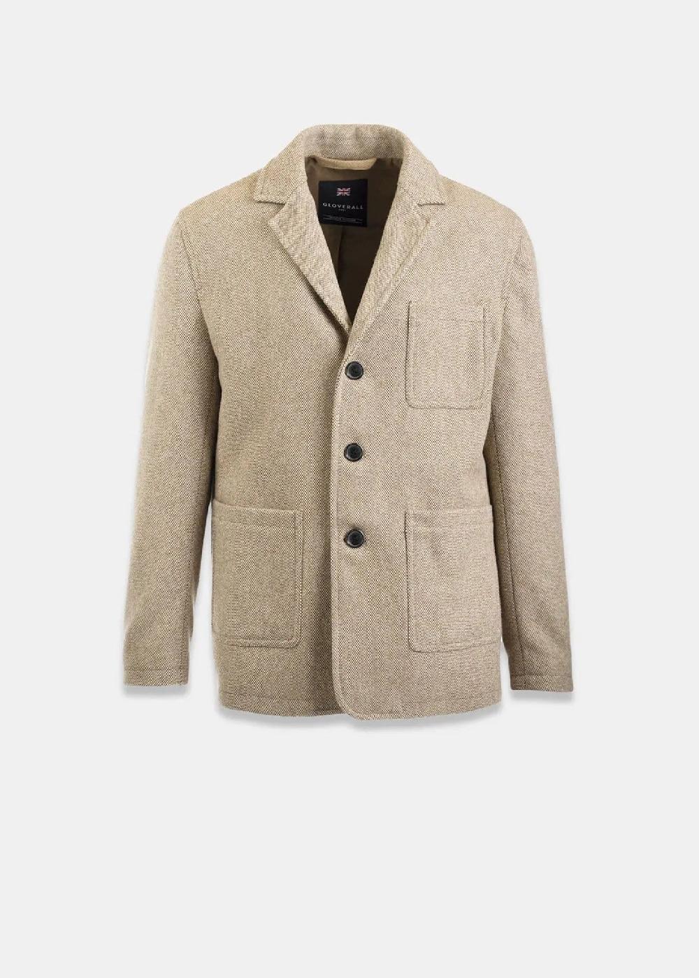 gloverall Men's Textured Worker Blazer Tan