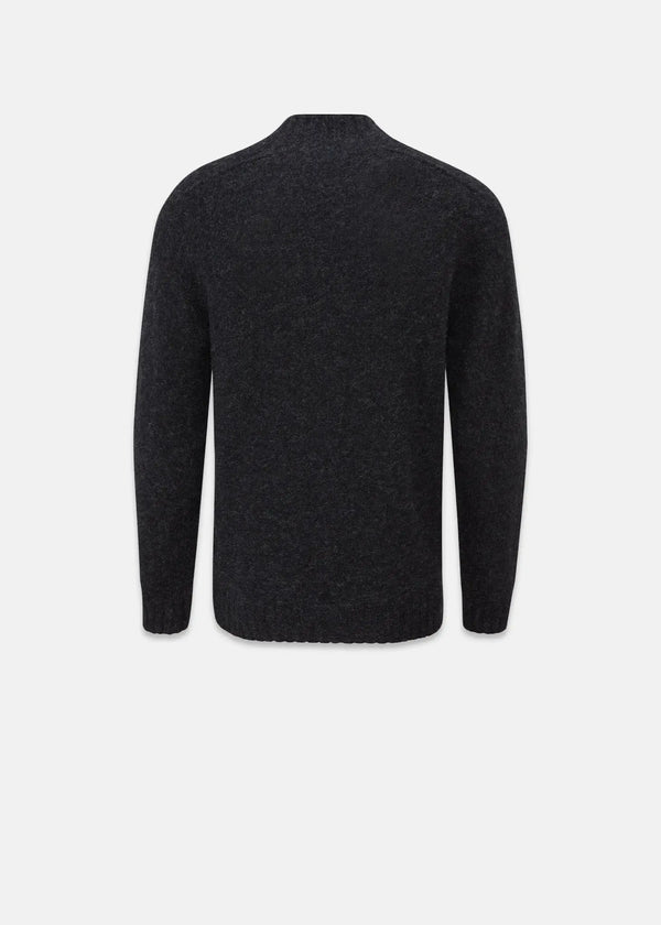 Gloverall Men's Windsor Lambswool Jumper Charcoal