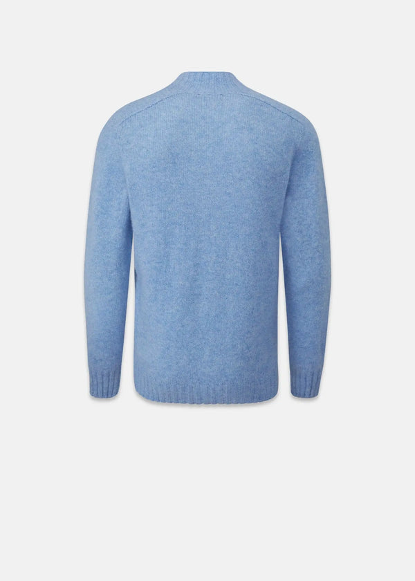 Gloverall Men's Windsor Lambswool Jumper Sky Blue