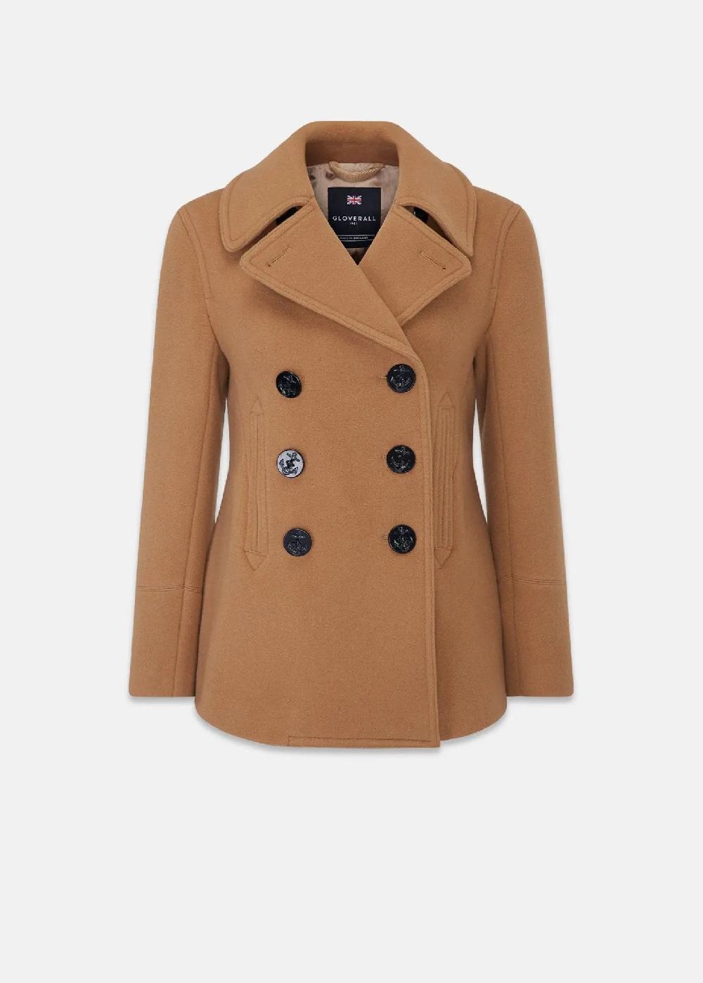gloverall Women's Bronte Peacoat Camel