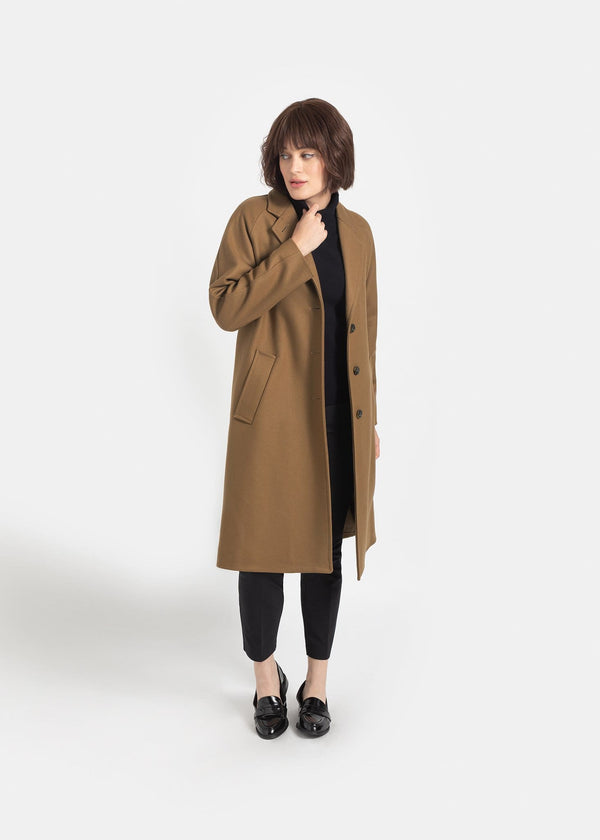 Gloverall Women's Chesterfield Overcoat Camel