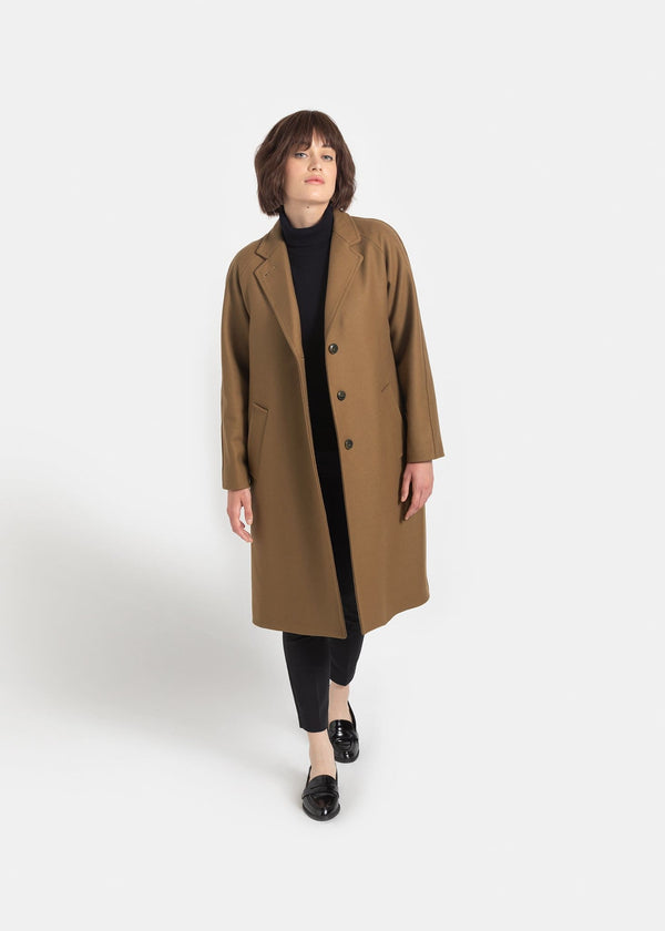 Gloverall Women's Chesterfield Overcoat Camel