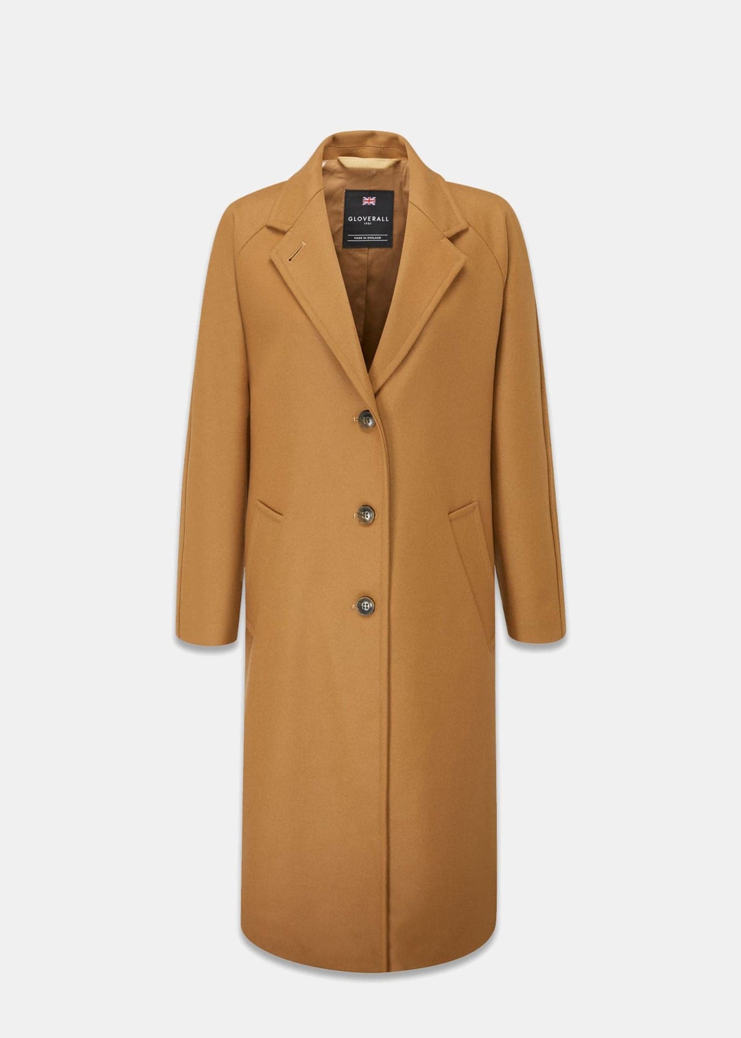 gloverall Women's Chesterfield Overcoat Camel