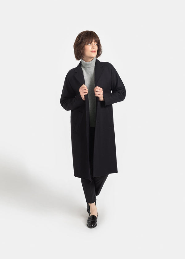 Gloverall Women's Chesterfield Overcoat Navy