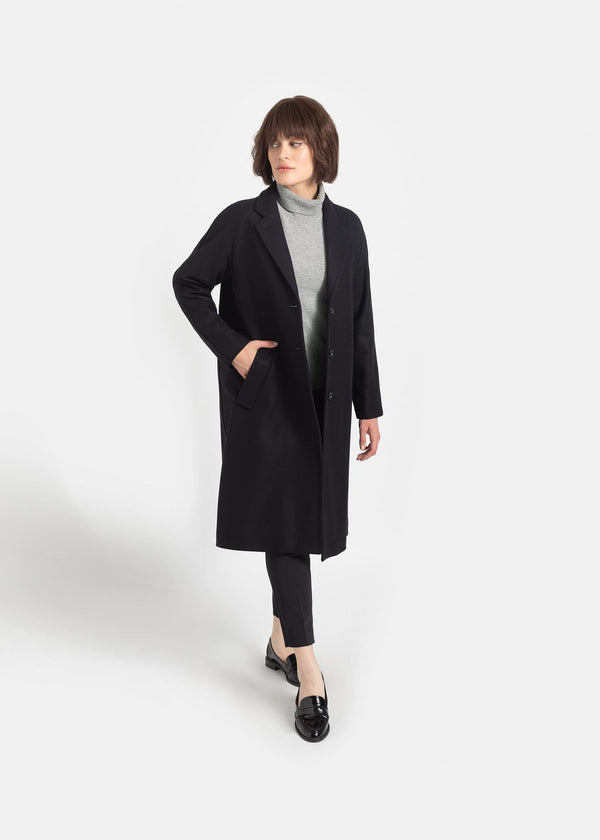 Gloverall Women's Chesterfield Overcoat Navy