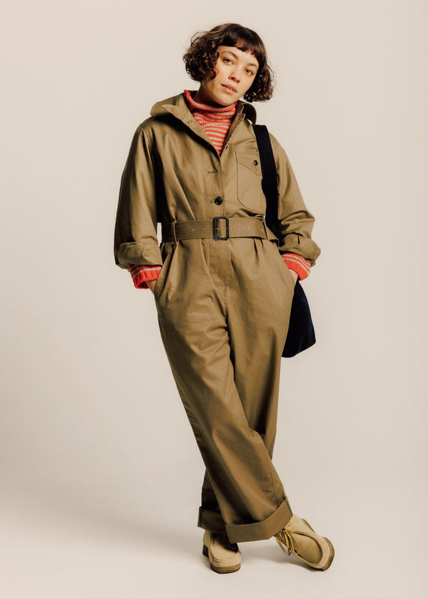 Gloverall Women's Curtis Overall Khaki