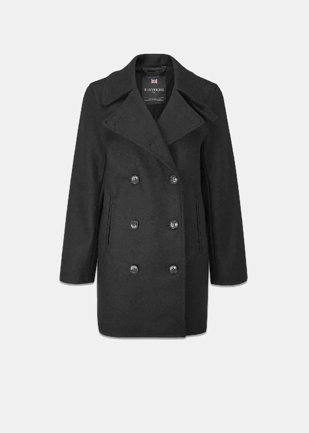 gloverall Women's Ellen Peacoat Black