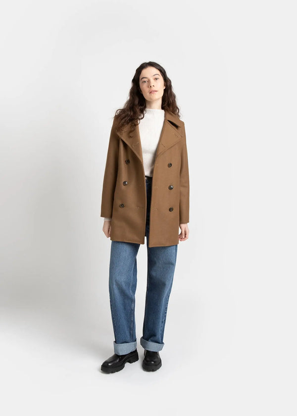 Gloverall Women's Ellen Peacoat Camel
