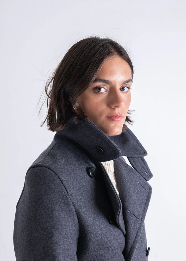 Gloverall Women's Ellen Peacoat Grey