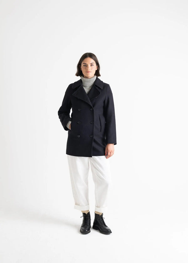 Gloverall Women's Ellen Peacoat Navy