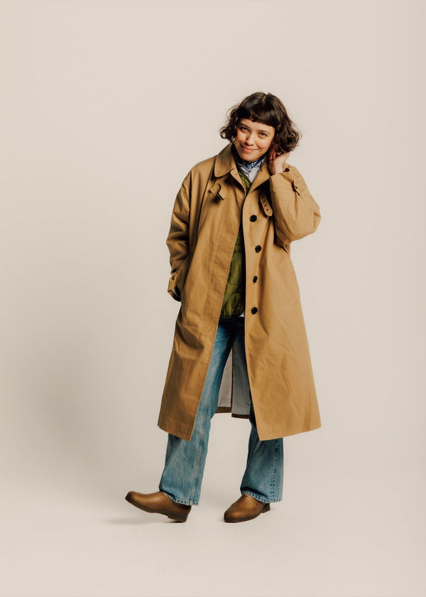 Gloverall Women's Lindley Rain Mac Caramel