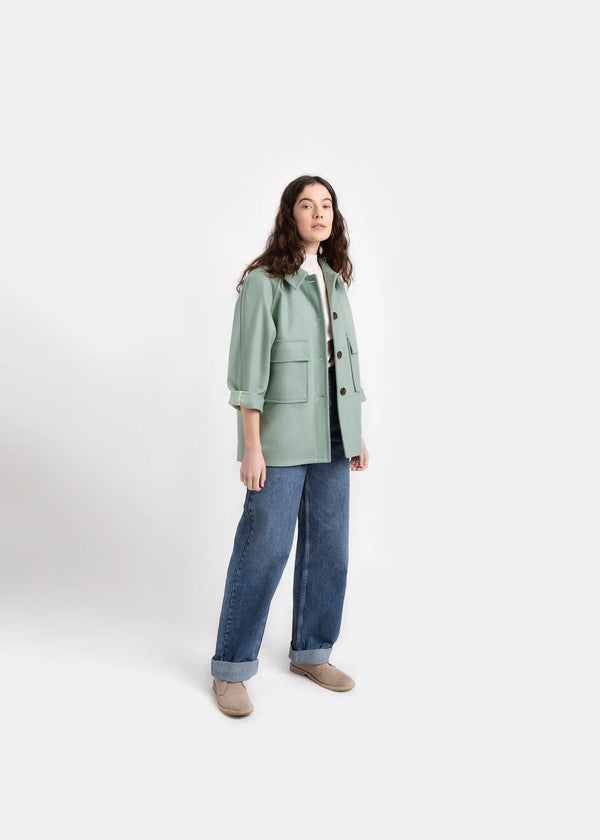 Gloverall Women's Shacket Sage