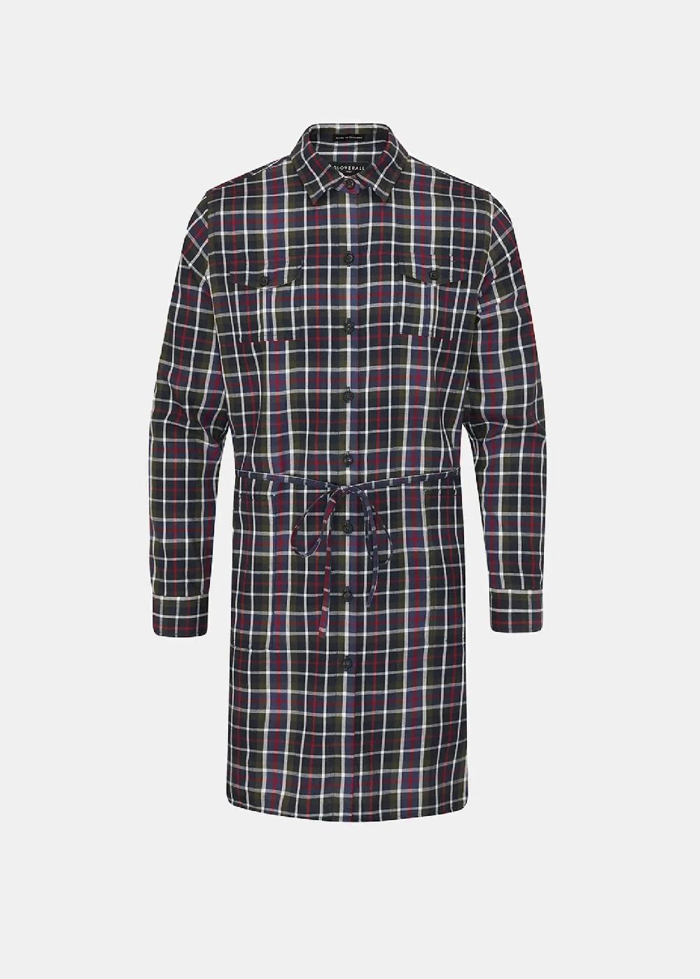 gloverall Women's Shirt Dress Check