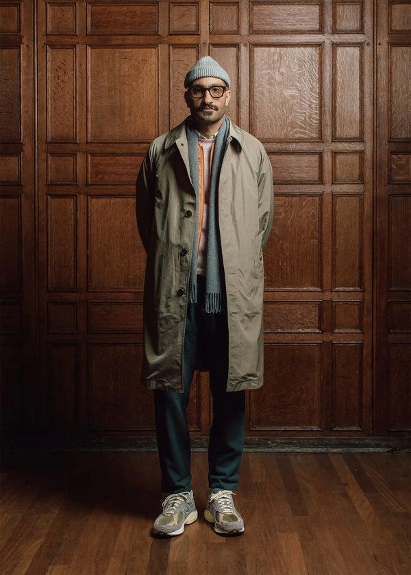 Gloverall Men's Blake Raincoat With Detachable Warmer Beige