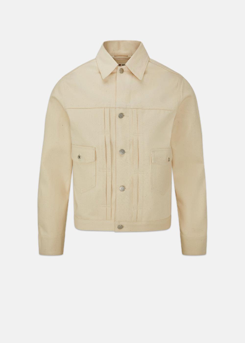 gloverall Men's Dawson Denim Type II Jacket Raw Ecru