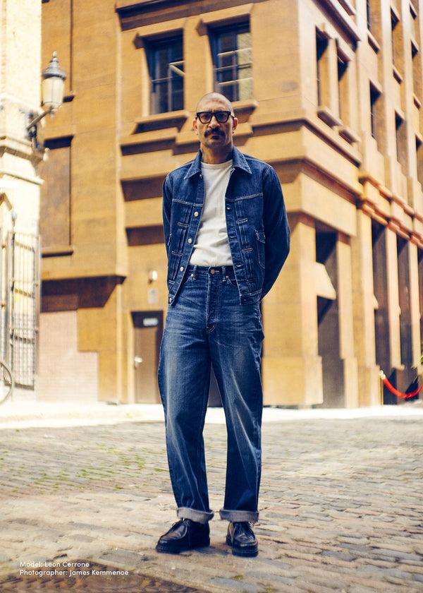 Gloverall Men's Dawson Denim Type II Jacket Washed Indigo