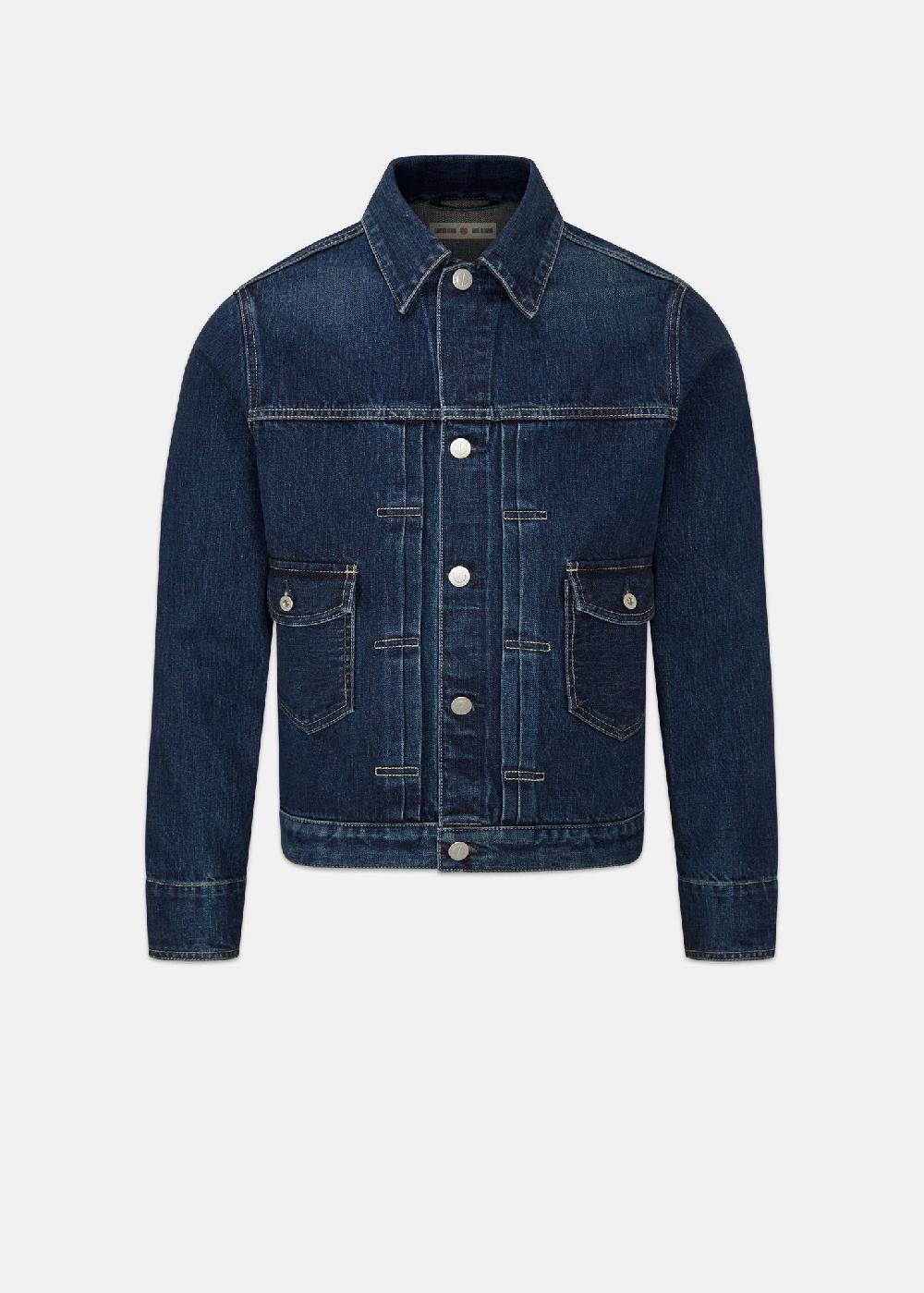 gloverall Men's Dawson Denim Type II Jacket Washed Indigo
