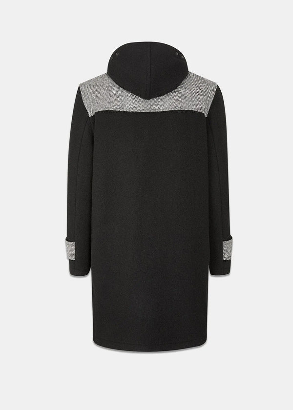 Gloverall Men's Herringbone Contrast Monty Duffle Coat Black