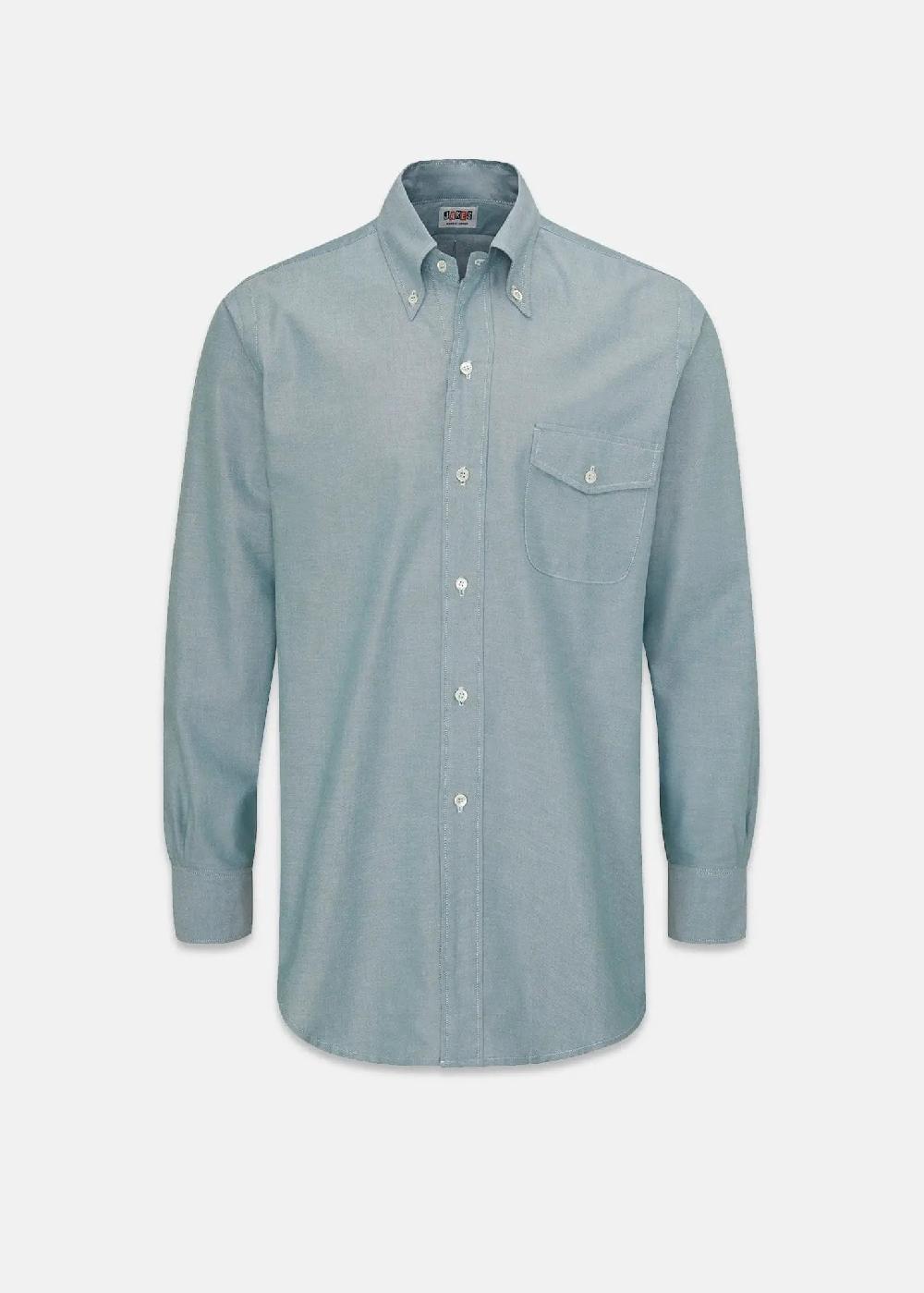 gloverall Men's Jakes Shirts Oxford Shirt Pale Green