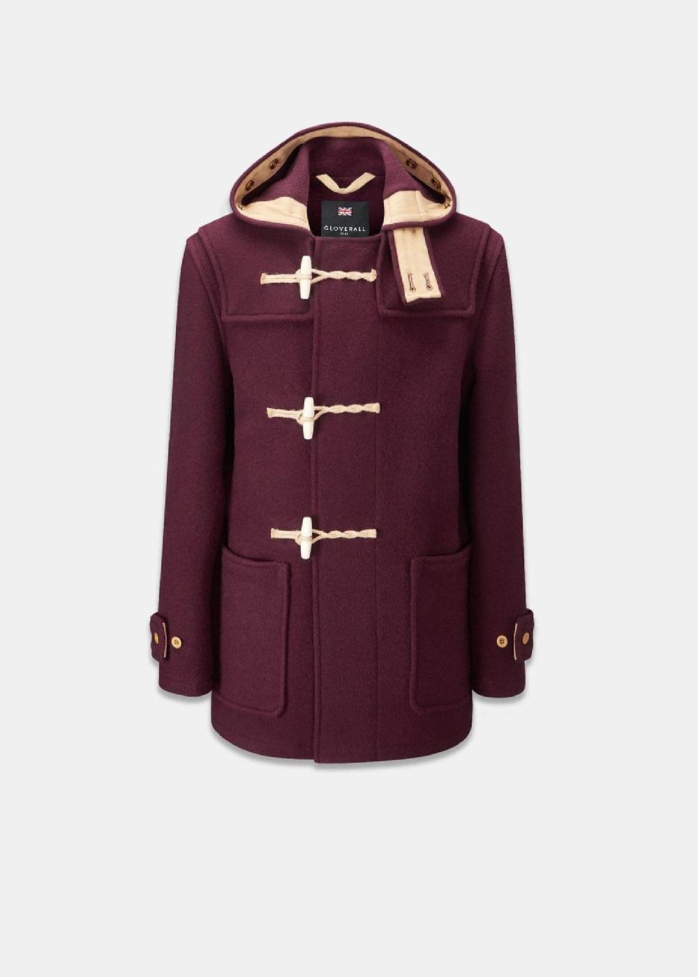 gloverall Men's Mid-Length Monty Duffle Coat Burgundy