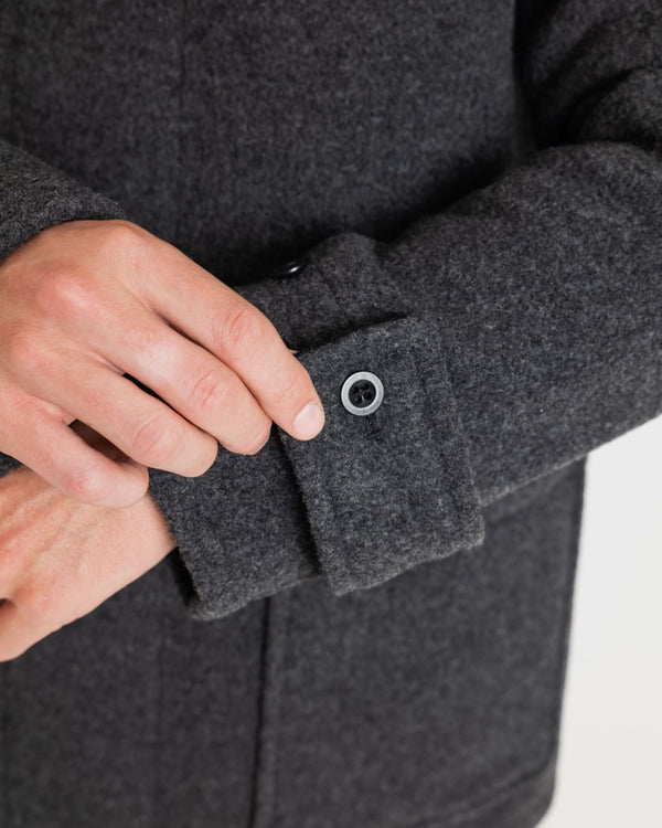 Gloverall Men's Mid-Length Monty Duffle Coat Charcoal