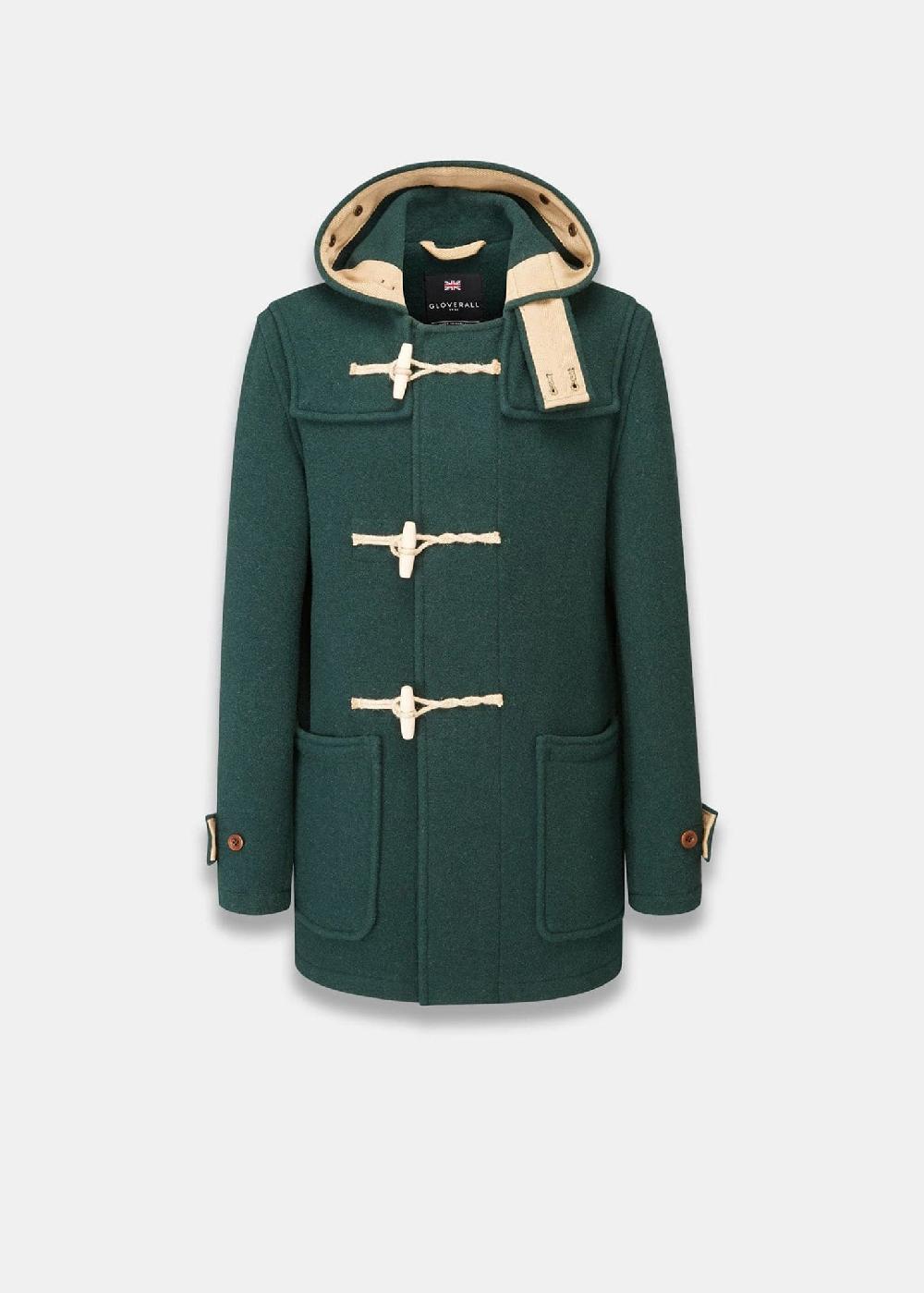 gloverall Men's Mid-Length Monty Duffle Coat Pine Green