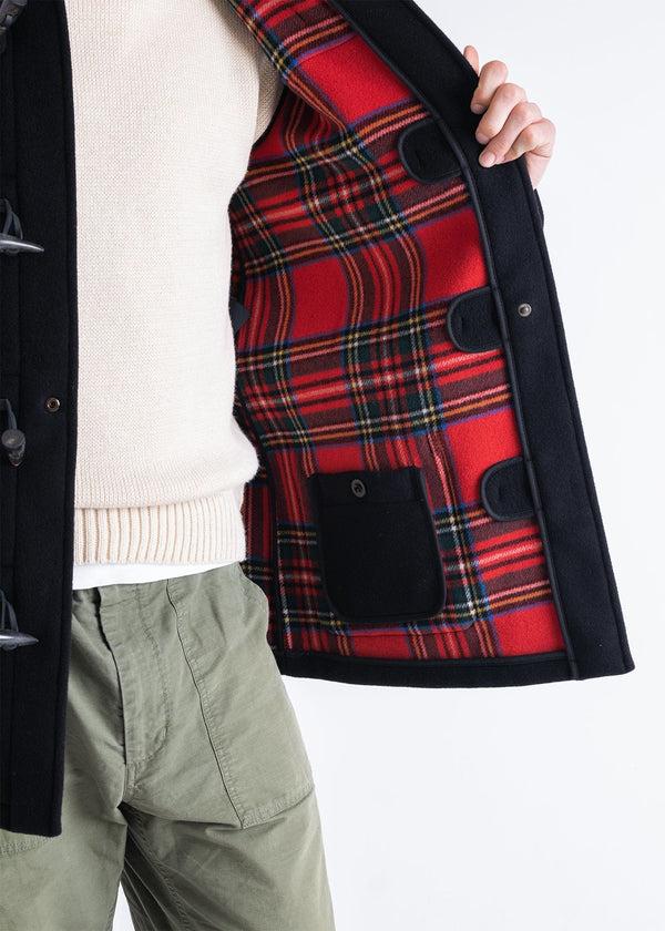 Gloverall Men's Mid-Length Morris Duffle Coat Black Stewart