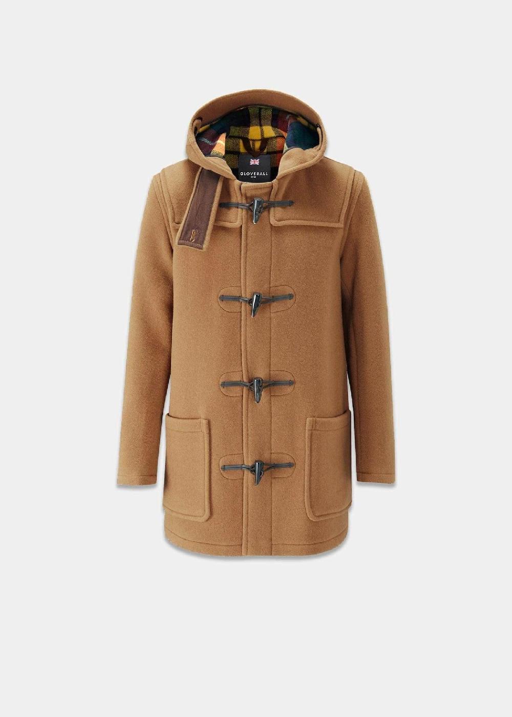 gloverall Men's Mid-Length Morris Duffle Coat Camel Buchanan