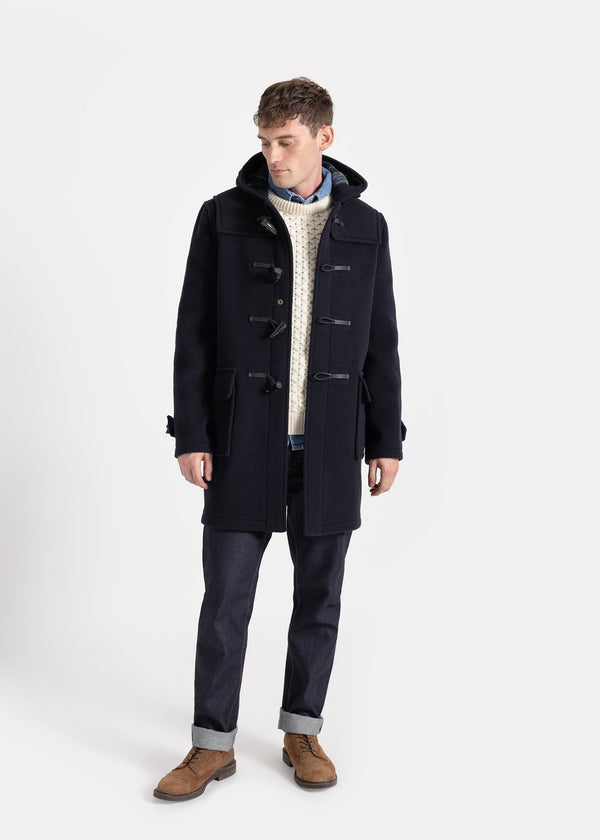 Gloverall Men's Morris Duffle Coat Navy Dress Gordon