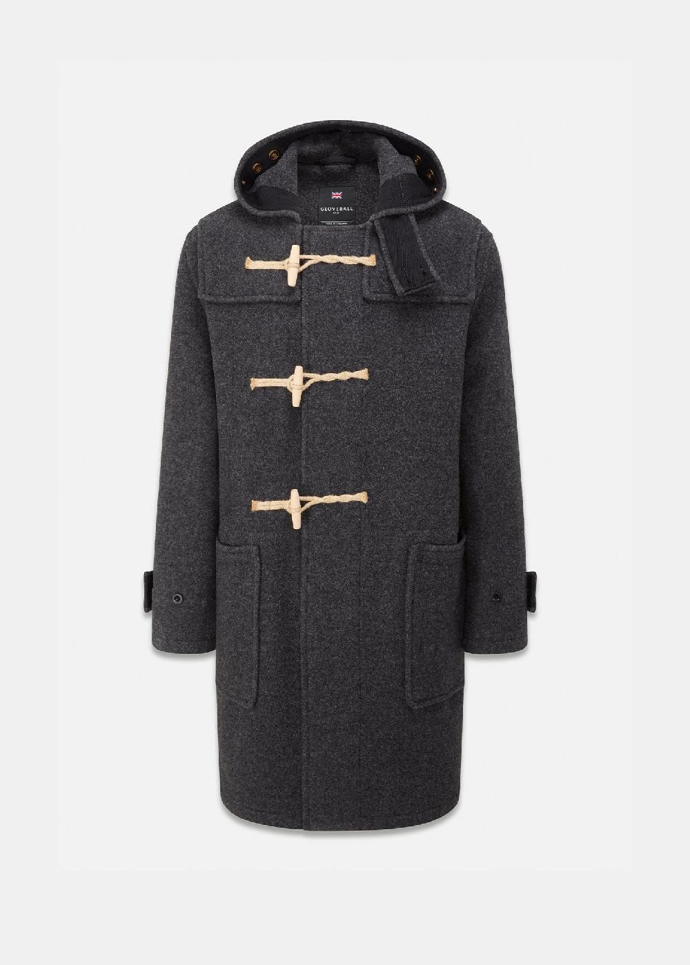 gloverall Men's Original Monty Duffle Coat Charcoal