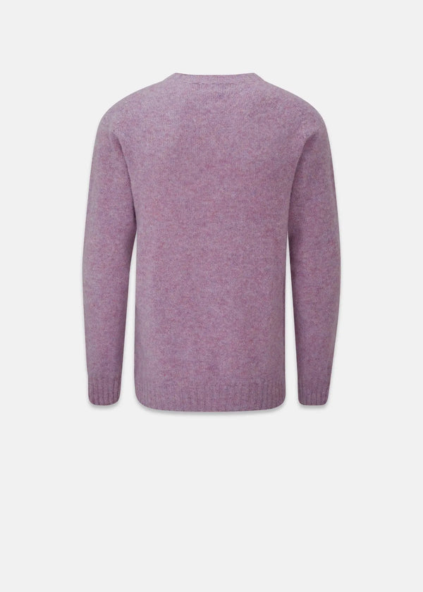 Gloverall Men's Oxford Brushed Lambswool Jumper Purple