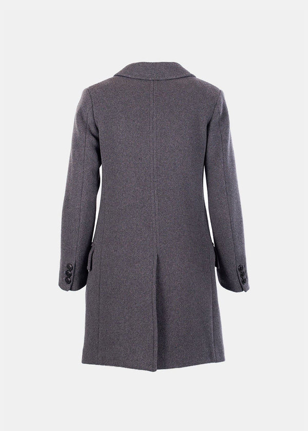 Gloverall Women's Classic Chesterfield Overcoat Grey