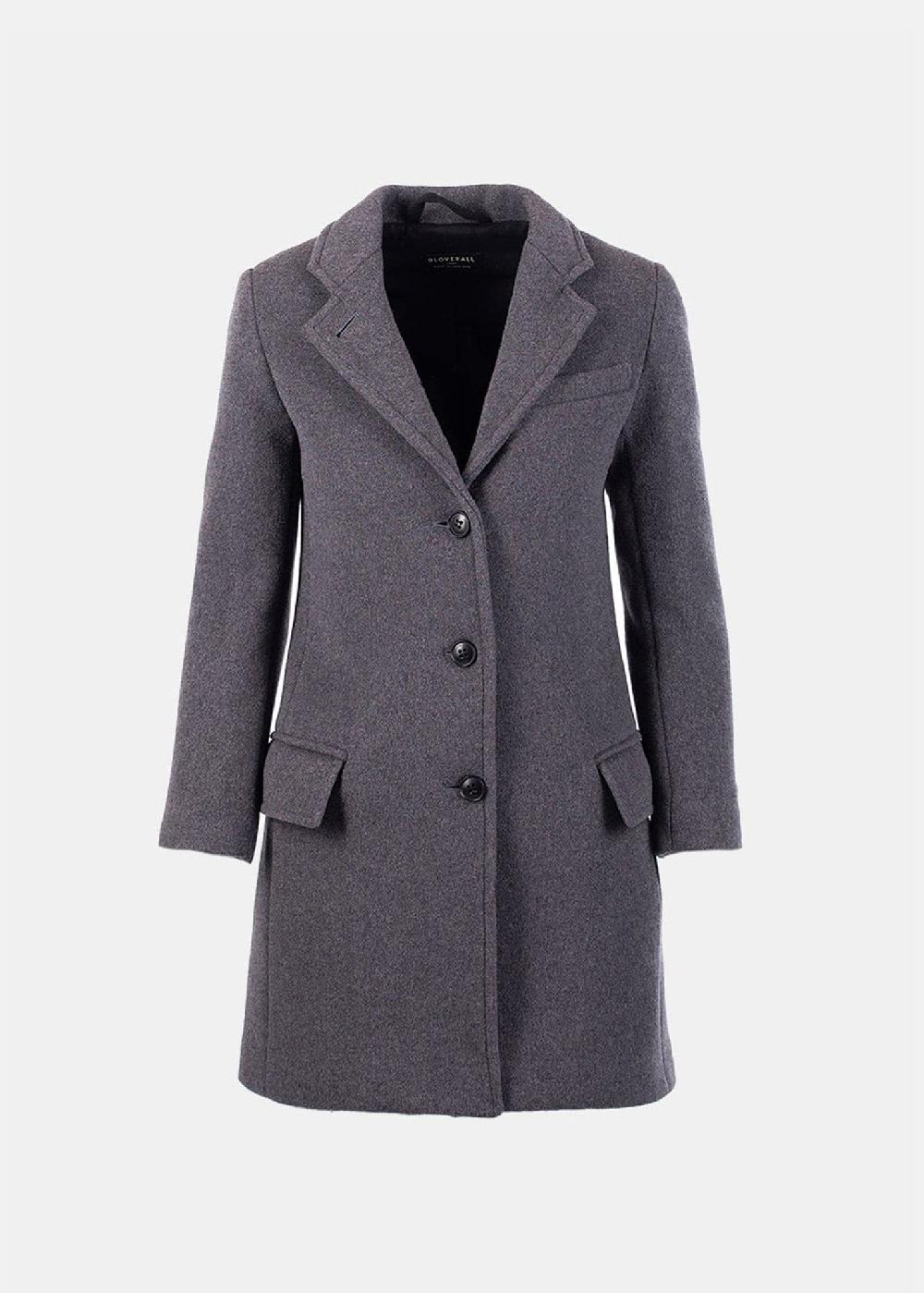 gloverall Women's Classic Chesterfield Overcoat Grey