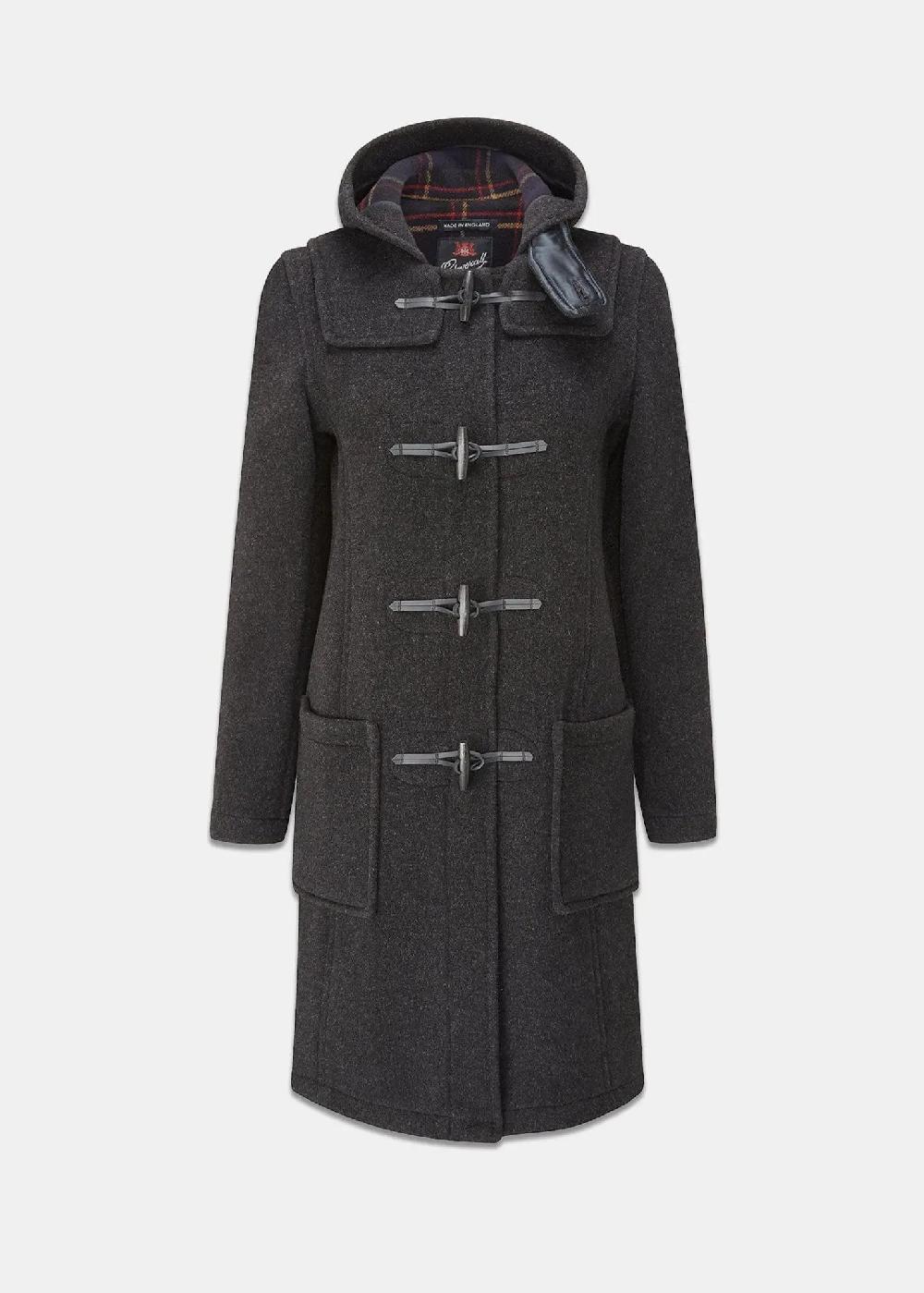 gloverall Women's Long Slim Fit Morris Duffle Coat Charcoal
