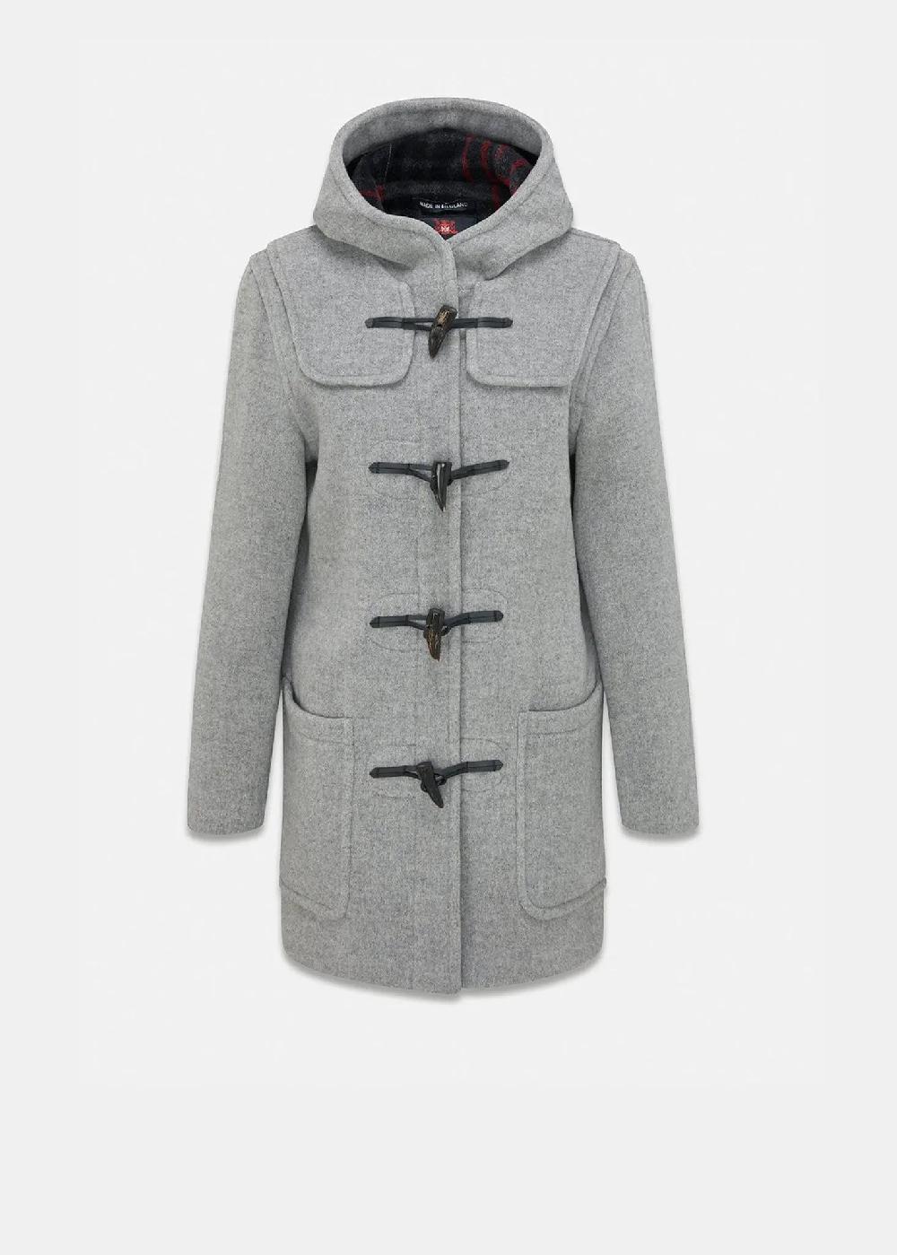 gloverall Women's Melissa Mid-Length Duffle Coat Silver