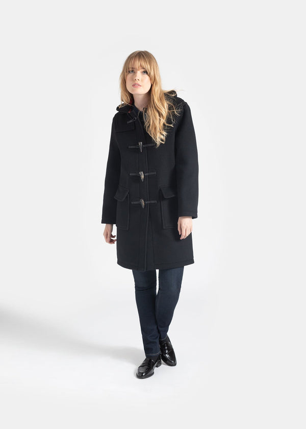 Gloverall Women's Morris Duffle Coat Navy Black Watch