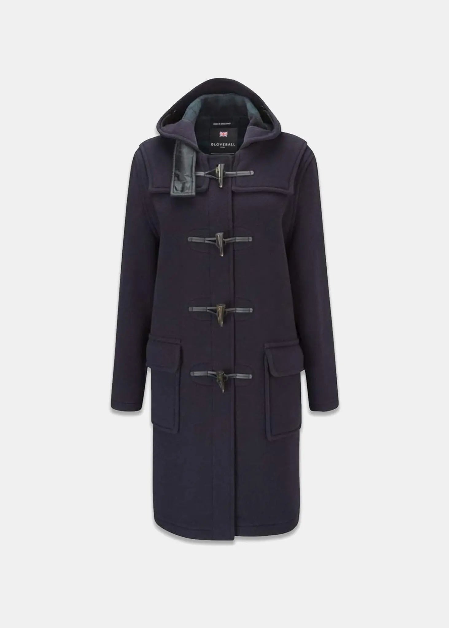 gloverall Women's Morris Duffle Coat Navy Black Watch
