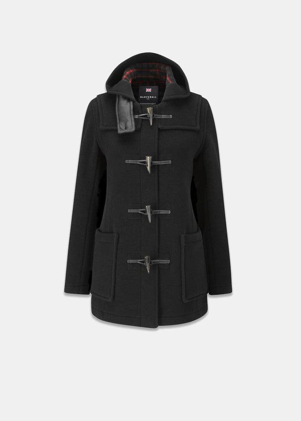 Gloverall Women's Short Slim Fit Morris Duffle Coat FC Black