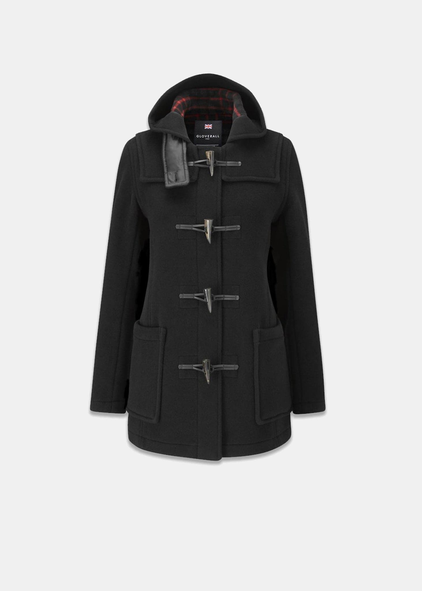 gloverall Women's Short Slim Fit Morris Duffle Coat FC Black