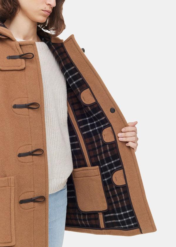 Gloverall Women's Short Slim Fit Morris Duffle Coat FC Camel