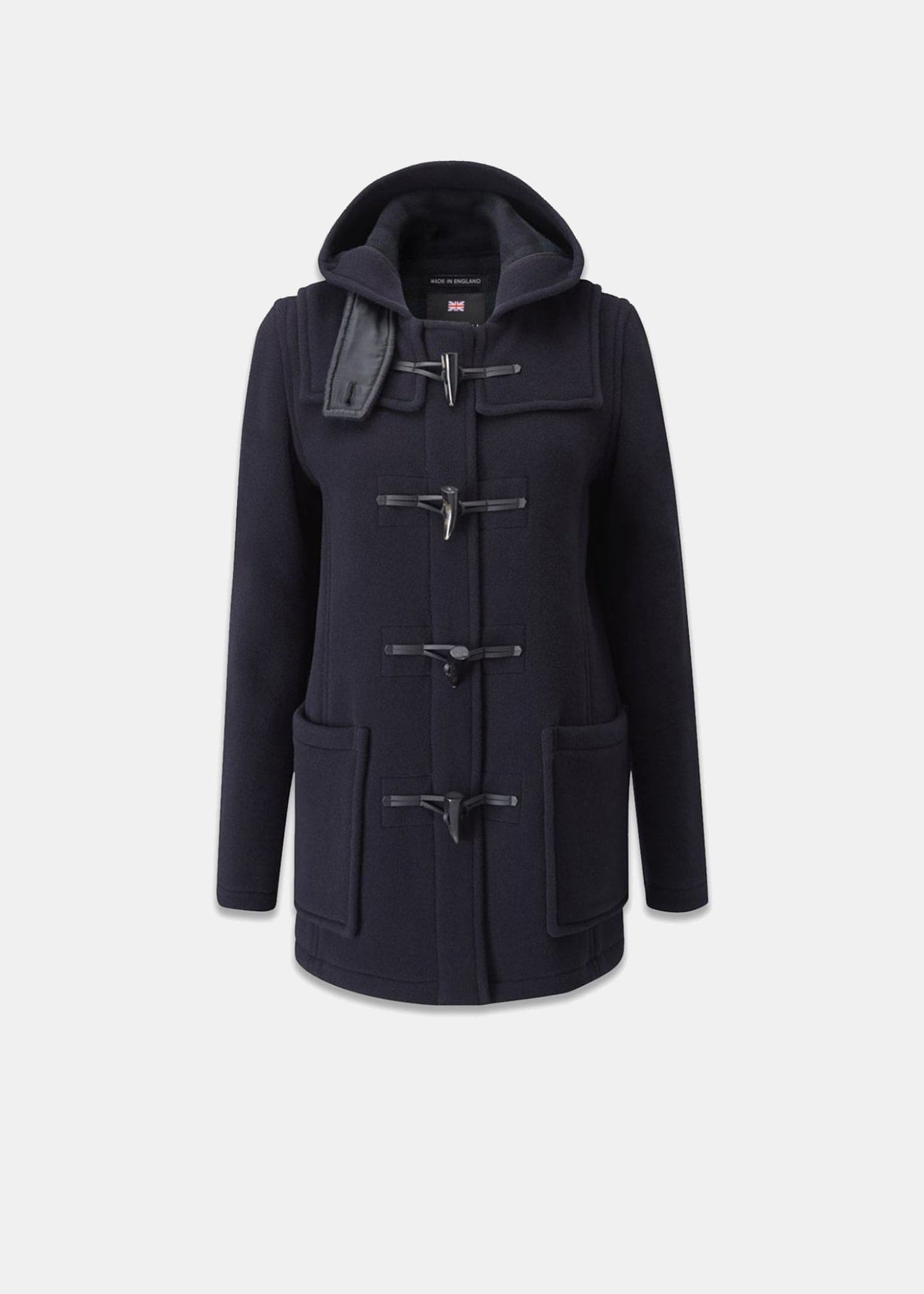 gloverall Women's Short Slim Fit Morris Duffle Coat FC Navy Black Watch