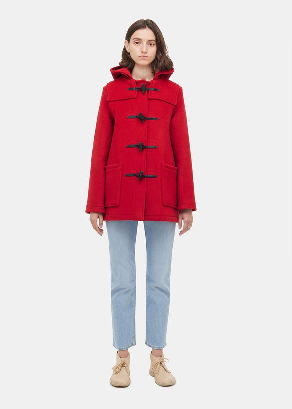 Gloverall Women's Short Slim Fit Morris Duffle Coat FC Red