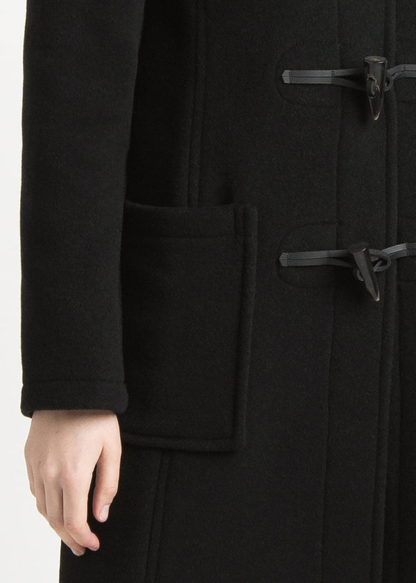 Gloverall Women's Slim Fit Morris Duffle Coat Black Royal Stewart