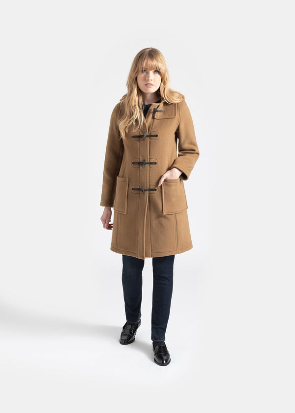 Gloverall Women's Slim Fit Morris Duffle Coat Camel Buchanan