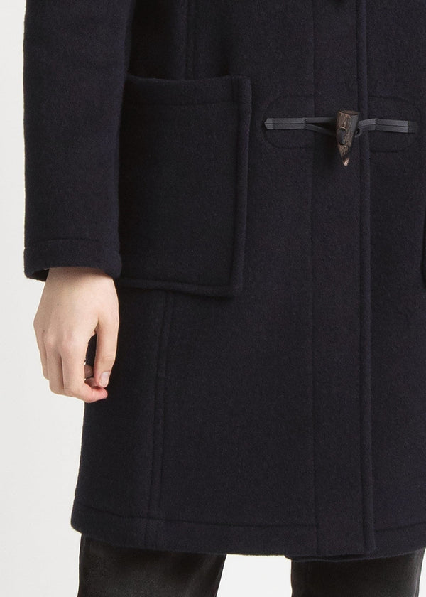 Gloverall Women's Slim Fit Morris Duffle Coat Navy Royal Stewart