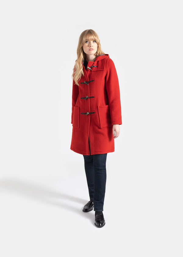 Gloverall Women's Slim Fit Morris Duffle Coat Red Thomson