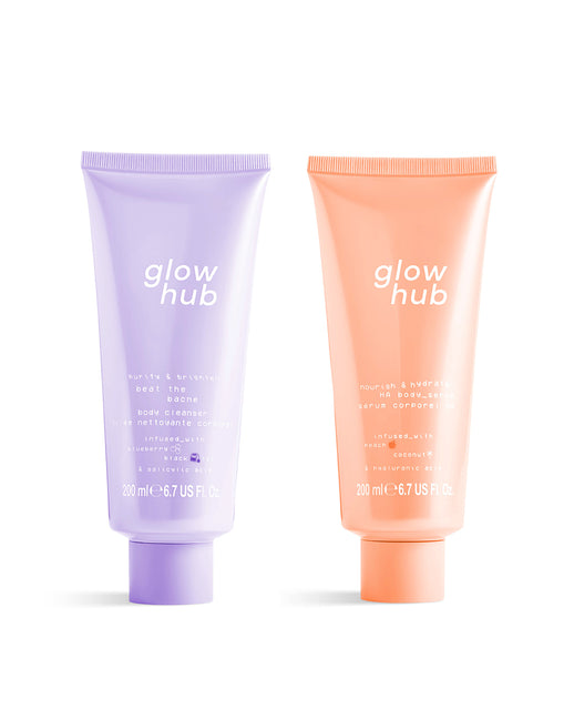 glow hub Bacne Cleanser & HA Serum Body Duo